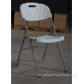 Cadeira dobrável ajustável de metal de plástico ao ar livre